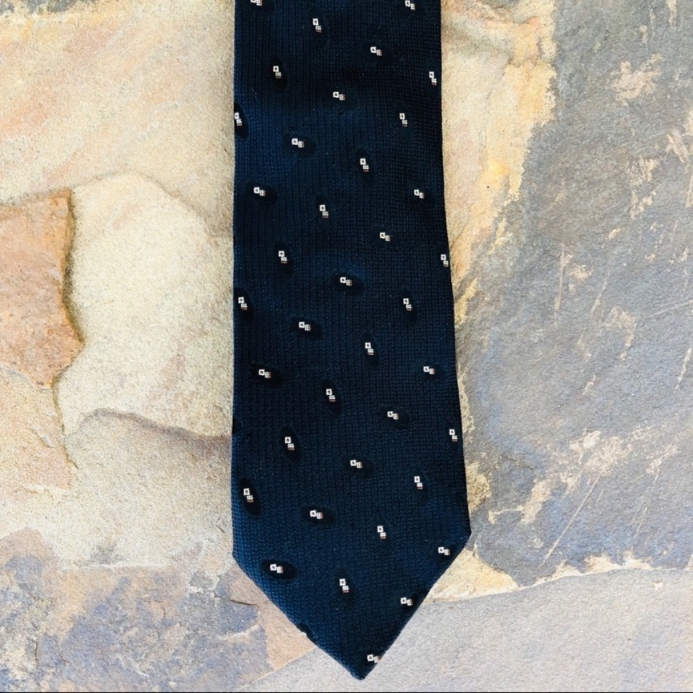 Ermenegildo Zegna Navy Patterned Necktie